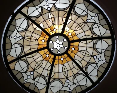 Prima Art Glass Modern Style Octagon Dome Skylight Durable Antique Interior Mosaic Stained Glass for Home Decor Ceiling