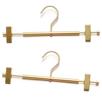 New Design Hanger for Trousers Gold Hangers with Clips Metal Clip Hanger