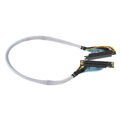 PCIe 4.0 x16 Riser 32GB/s Silver-Plated Low-Profile Foldable