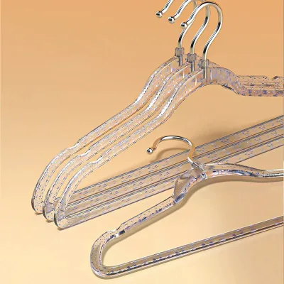 Clear Glitter Hanger Clothes Display Hanger Non Slip Sweater Jacket Hangers Fashion Dress Hange