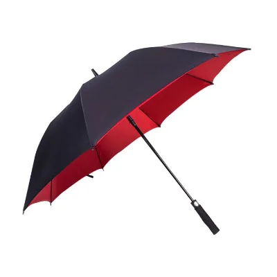 Extra Large Double Layer Automatic Umbrella Full Fiber Wind-Resistant Straight Handle Golf Business Gift for Outdoor Activities