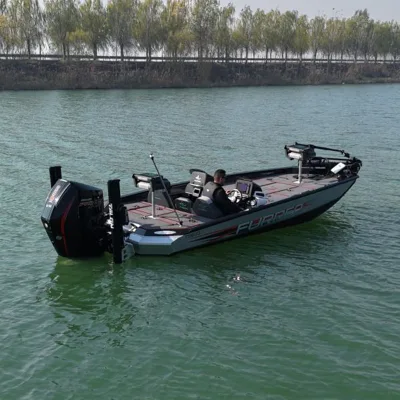 6m CE Aluminum New All-Welded Deep V Hull Bass Fishing Boat for 3 Persons with Livewell and Fishing Rod Storage