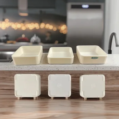 Hot Pot Serving Box Customize Color Logo Melamine White Box Imitating Ceramic Square Box Accept Decal for Dinner or Salad