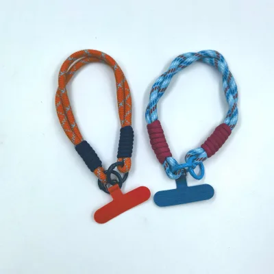 Factory Direct Selling Short Mobile Phone Lanyard Adjustable Woven Color Lanyard Anti Loss Key Chain for All Mobile Phones