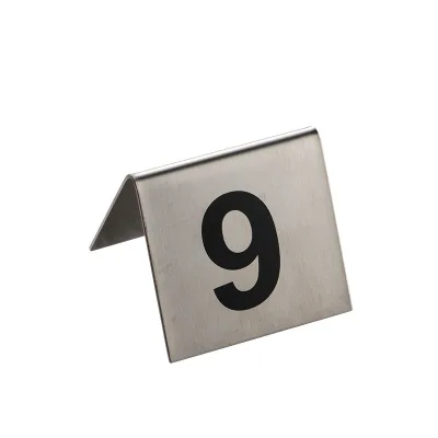 Personalized Custom Triangle Laser Engraving Stainless Steel Display Stand Menu Card Display Restaurant Table Number Holder