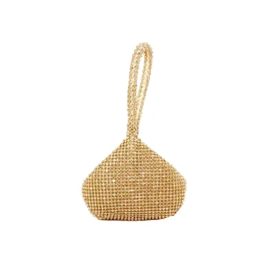 Bucekt Design Women Evening Bags Small Day Clutch Rhinestones Zipper Handbags With Crystal Wedding Bridal Party Purse