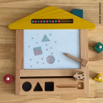Multifunctional Household Graffiti Drawing Board lreaning kids Wood Material toys
