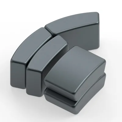 N45 N48 N50 N52 Permanent Magnet Supplier Magnets for Sale Neodymium Magnet Chamfer Round Corner Epoxy Coating Flux