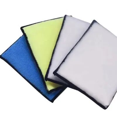 Double Sided Nylon Scrub Sponge Pad Microfiber Dish Washing Cleaning Sponge Scourer Pad Kitchen Dish Scrubbing Pad