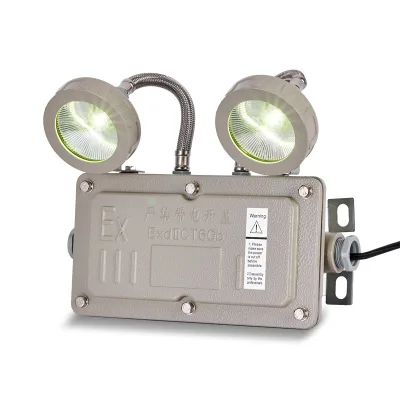 Tuoming Nickel-Chromium Battery 10W Ip54 Explosion-Proof Twin Spot Double-Headed Led Emergency Light