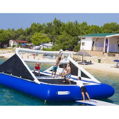 Inflatable Water Sports Volleyball Competition Venue Floating Volleyball Court Inflatable Trampoline Volleyball Court With Net