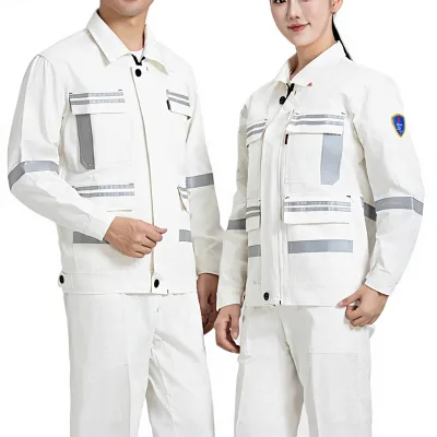 Flame Retardant Anti-static High Visibility CE Certified Unisex Work Clothes Wear-resistant Factory Workshop Workplace Printing