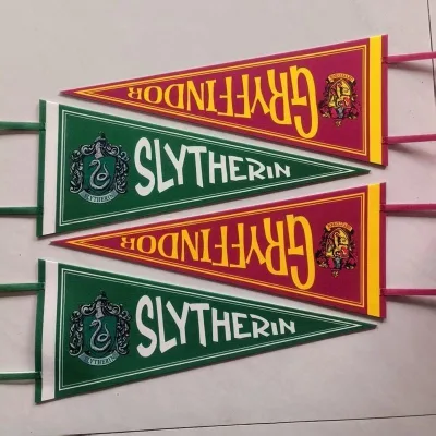 Customized Felt Triangular Flag with Thickened Binding for Hanging-All Festival Corporate Advertising Use & Custom Logo Option