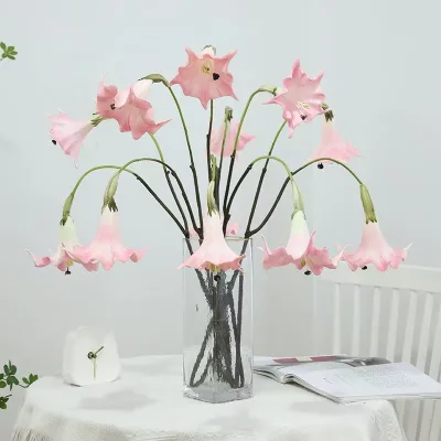 Artificial Mandala Simulation Flower PU Flora 2heads Flower Long stem Branch for Home Hotel Wedding Crafts Table Vase Decoration