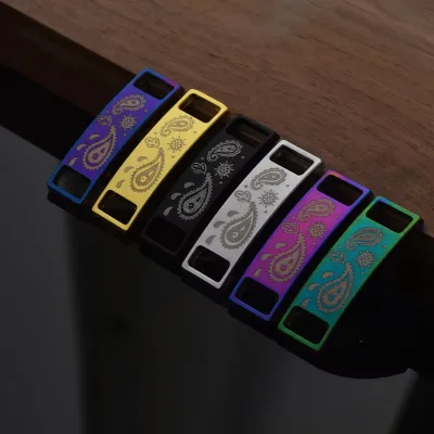 Fashion Metal Shoe Lace Buckle Custom Glow in the Dark Luminous Shoelace Tag