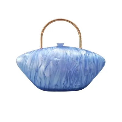 Luxury Brand Handbags Ladies Purses Cute Pearl Handbags New Style Acrylic Clutch Bag Marble Evening Bags for Women