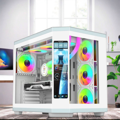 Unité Centrale D'Ordinateur 2025 New Lcd Gaming Pc Case Casing for Bureau Gamer Pc Optional Keyboard and Mouse