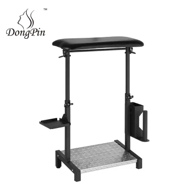 Black Modern Design Height Adjustable Metal Tattoo Arm Rest Stand XL Size Metal Armrest Tools Holder