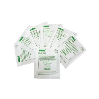 wholesale high quality gauze pads folded or non folded edge gauze swab 12 ply