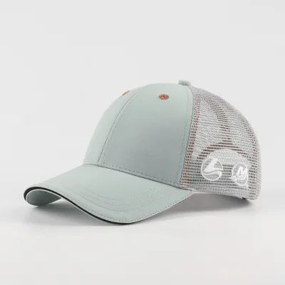 Unisex Custom Logo 6 Panel Trucker Hat Solid Polyester Cotton Mesh Sport Golf Trucker Snapback Cap Classic 112 Trucker Hat