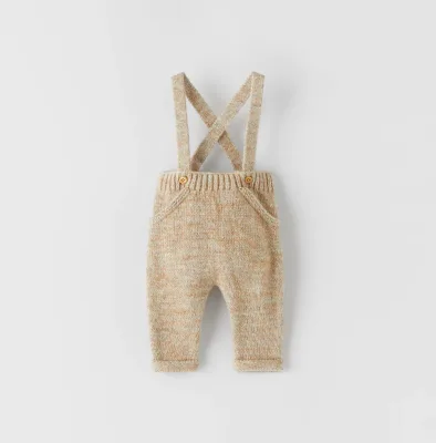 Plain Baby Suspender Pants Organic Cotton Baby Romper Overalls
