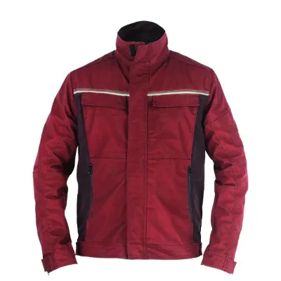 Customized Canvas Workwear Uniforms Zipper Polyester Triple Needle Outdoor Work Jacket Custom