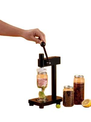 Factory Price 500ml Borosilicate Glass Storage Jar Aluminum Plastic Lids Custom Food Sugar Storage Manual Can Sealer Machine