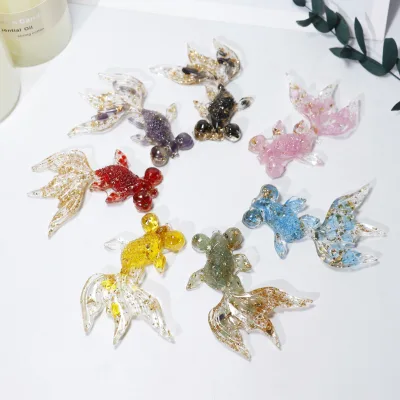 Bling Bling Lucky Koi Natural Crystal Fish Ornament for Home Decoration Souvenir Gift
