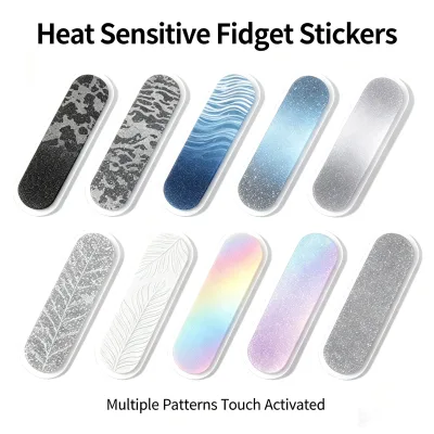 Factory Wholesale Thermochromic Fidget Stickers, Heat Color Changing Anxiety Relief Sensory Stress Strips