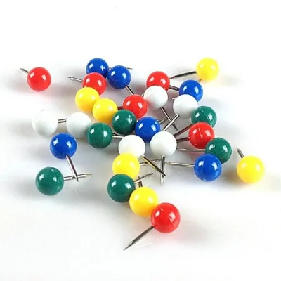 High Quality Hot Sale Nice Price Fashion Popular Main Product Round Ball Head Push Pin Map Push Pin for Cork Board and Display