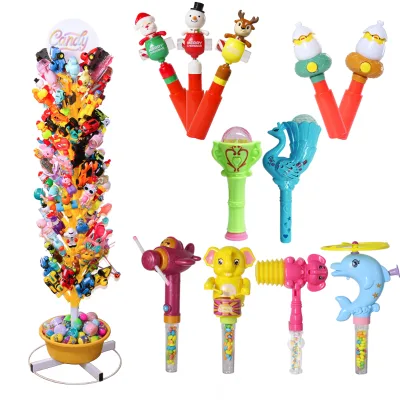 BEFLY Manufacturer Chinese Novelty Candy Dispenser Display Camera Dinosaur Egg Windmill Whistle Toy Candy