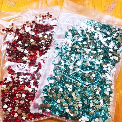 Factory Wholesale Heart 3mm Diamond Shape Rhinestones Non Hotfix Strass Flat Back Lead Free Tooth Gems Rhinestone