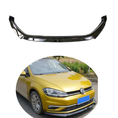 Upgrade ABS Carbon Fiber 3 Pieces Front Bumper Lip Splitters for Volkswagen Golf 7.5