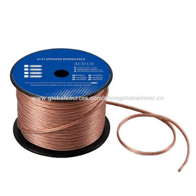 High Quality Transparent PVC Speaker Wire for Audio to Amplifier, Surround Sound System, TV