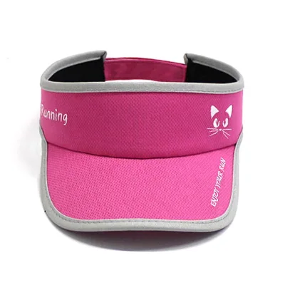 High End Small MOQ Customized Quick Dry Polyester Sun Visors Hats for Outdoor Running Athletics Visors