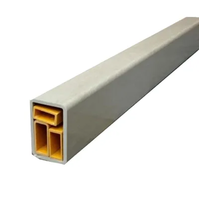 Lightweight Pultruded Fiberglass Square Tube Channel Anti-Slip Smooth Corrosion Resistant Customizable Marine Industrial Safety
