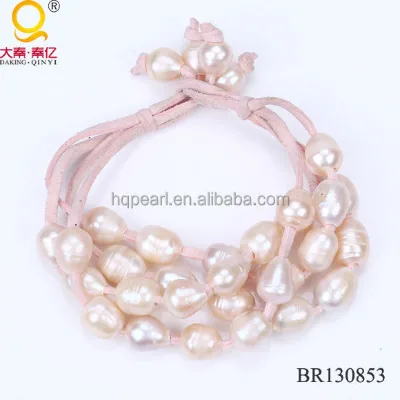 Wholesale Freshwater Pearl Bracelet Suede Pearl Chain