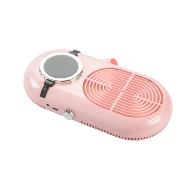 BIN New Style 100W Nail Dust Collector With Nail Lamp Nail Drill Machine White Pink Two Colors for Choice