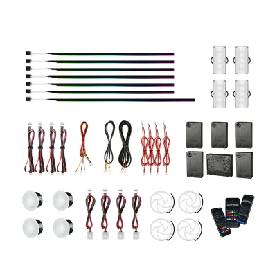 New K4X 14-in-1 Dynamic RGB Ambient Lights Kit for for & for X5 E70 with APP Control-OEM Integration