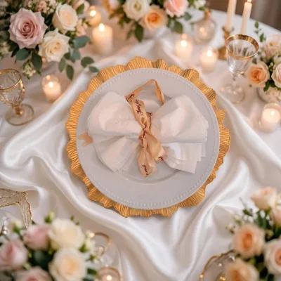 Plastic Gold Leaf Charger Plate Wavy Ruffled Edge Textured Swirl Line Decorative Wedding Banquet Centerpiece Decoration