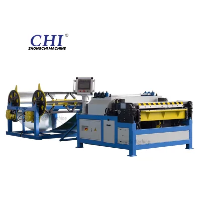 ZCJX Brand HVAC Duct Forming Cnc Auto Air Rectangular Duct Machine Line 3 Decoiler Hvac Duct Coil Line III