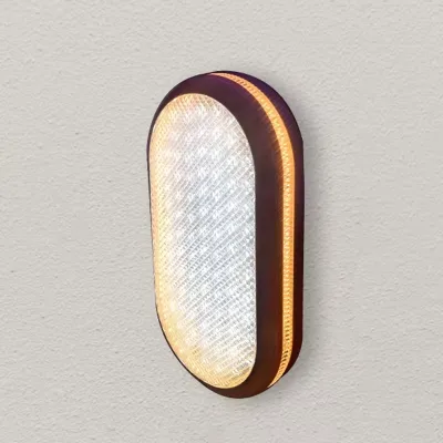 Home Wall Mounted Waterproof Led Oval Shape Ceiling Light Double Color Support Custom Led Moisture Proof Lamp 220V Led Wall Lamp