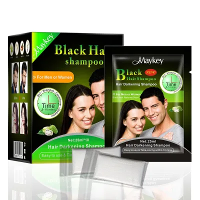 MAYKAY Hot Selling Wholesale OEM Private Label Home Use Fast Black Magic Hair Dye Color Darkening Shampoo