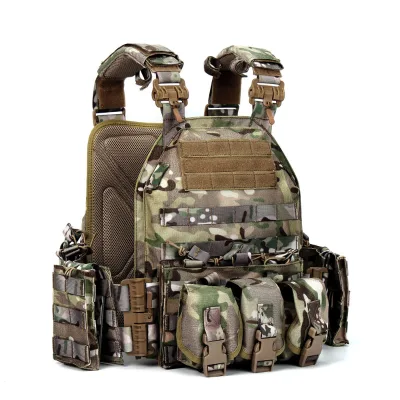 JSH Custom Hot Sale Lightweight Laser Cut Chalecos Tactico Oxford MOLLE System Training Tactical Vest Plate Carrier Vest