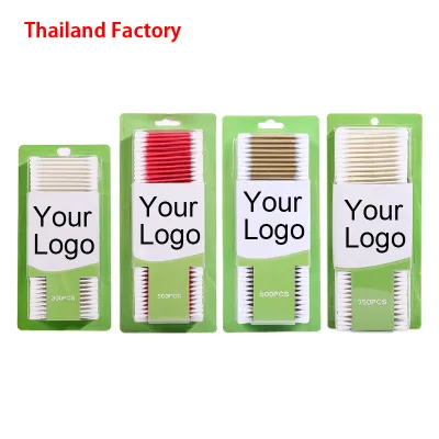 Wholesale Manufacture Cotton Buds Blister Card Packed 100% Cotton OEM Available