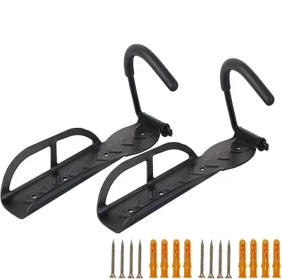 Angbow Heavy Duty Adjustable Bike Wall Mount Vertical Bicycle Storage Rack Rubber Coated Hook for MTB Road Bike Scooter OEM
