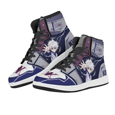New Yuanyang Lovers Couples High Top Left and Right Feet Different Printed Anime Shoes GON FREECSS Casual Shoes Fashion Shoes