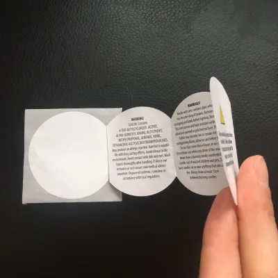 Adhesive Multilayer Label Booklet Folding Labels Double Layer Sided Label Sticker Printing