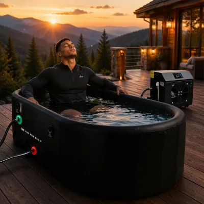 Professional Inflatable Ice Bath Tub with Chiller System Cold Plunge Pool for Athlete Muscle Recovery and Sports Therapy