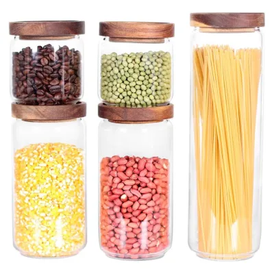 Wholesale Glass Storage Jar for Pasta Tea Spices Nuts Pantry Storage